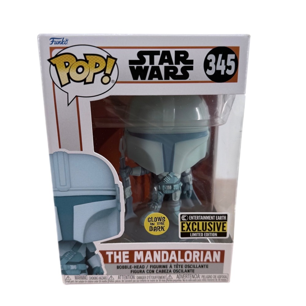 Funko Pop Star Wars The Mandalorian 345 Glow in the Dark EE Exclusive Figure
